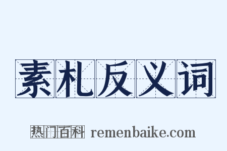 素札反义词是什么意思的图片